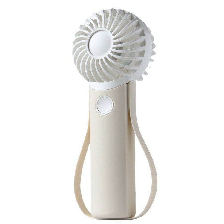 Portable Handheld Quiet Fan Silicone Hanging Neck Small Electrical Fan(Beige) - HoMEdemic™ 