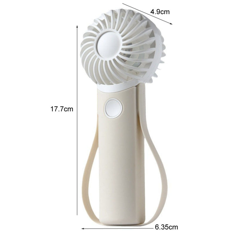 Portable Handheld Quiet Fan Silicone Hanging Neck Small Electrical Fan(Beige) - HoMEdemic™ 