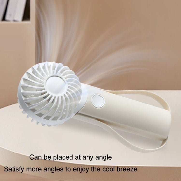 Portable Handheld Quiet Fan Silicone Hanging Neck Small Electrical Fan(Beige) - HoMEdemic™ 