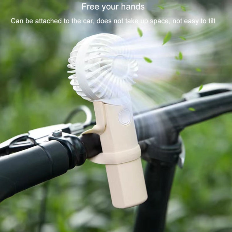 Portable Handheld Quiet Fan Silicone Hanging Neck Small Electrical Fan(Beige) - HoMEdemic™ 