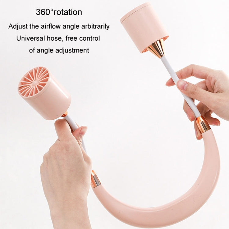 Portable Hanging Neck Fan USB Charging Long Life Outdoor Small Fan(Pink) - HoMEdemic™ 