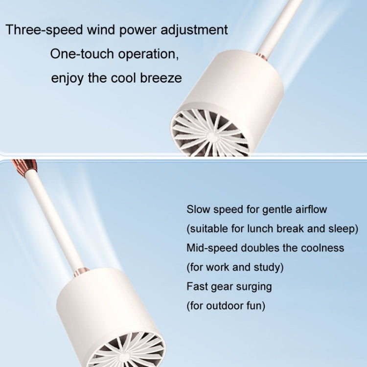 Portable Hanging Neck Fan USB Charging Long Life Outdoor Small Fan(Pink) - HoMEdemic™ 