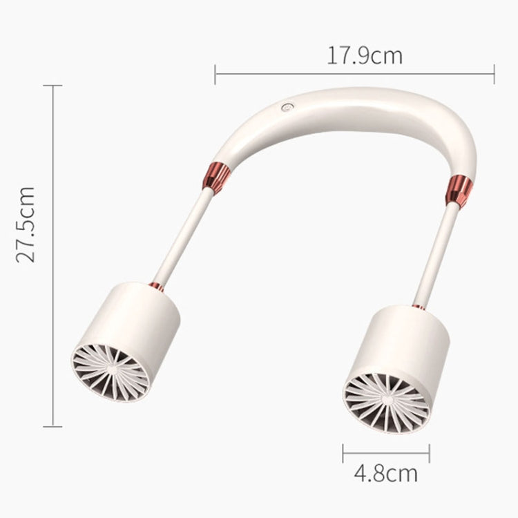 Portable Hanging Neck Fan USB Charging Long Life Outdoor Small Fan(White) - HoMEdemic™ 