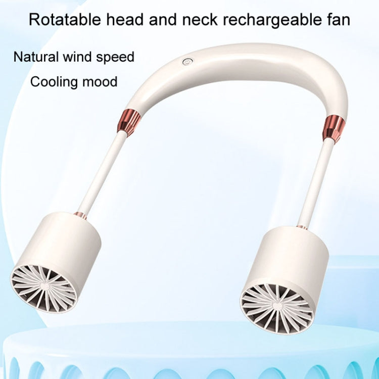 Portable Hanging Neck Fan USB Charging Long Life Outdoor Small Fan(White) - HoMEdemic™ 