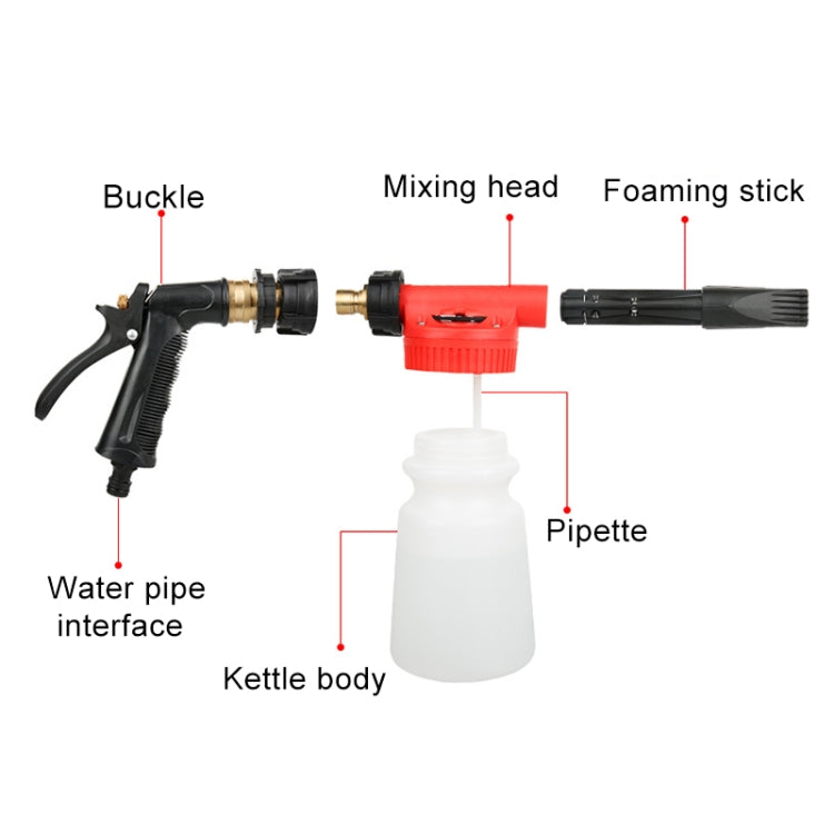 Portable Multi-functional Car Washer Water Gun Foam Pot Water Sprayer, Random Color Delivery - HoMEdemic™ 