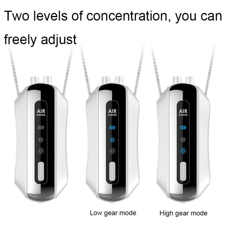 Portable Negative Ion Air Purifier Home Hanging Neck Purifier, Style: Chain Style (Black) - HoMEdemic™ 