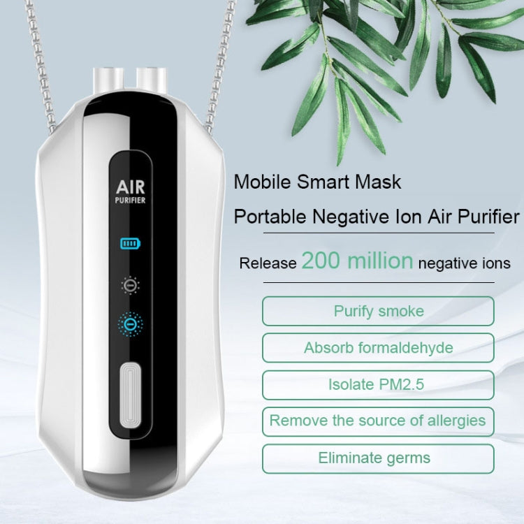 Portable Negative Ion Air Purifier Home Hanging Neck Purifier, Style: Rope Style (Black) - HoMEdemic™ 