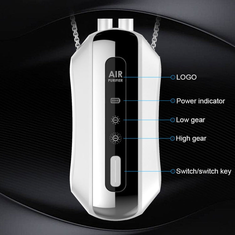 Portable Negative Ion Air Purifier Home Hanging Neck Purifier, Style: Rope Style (Black) - HoMEdemic™ 
