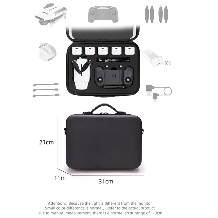 Portable Single Shoulder Storage Travel Carrying Cover Case Box with Baffle Separator for FIMI X8 mini(Black + Black Liner) - HoMEdemic™ 