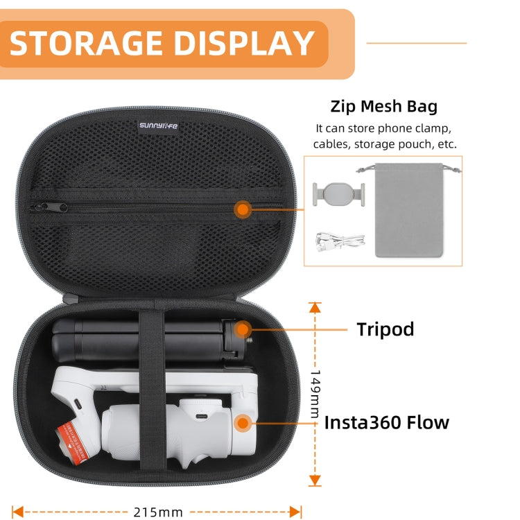 Portable Storage Bag Box For DJI OSMO Mobile Series / Insta360 Flow / ZHIYUN / FEIYU(Grey) - HoMEdemic™ 