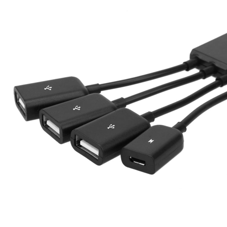 Portable USB-C / Type-C Male to 3 USB Ports Female + Micro USB Female Power Charging OTG HUB Cable Connector Splitter, 3 Ports USB + Micro USB - HoMEdemic™ 