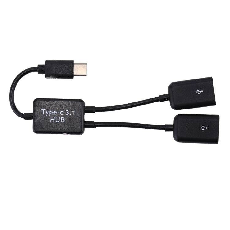 Portable USB-C / Type-C Male to Dual USB Ports Female HUB Adapter for Macbook, PC, Laptop, Tablet, Smartphone, 2 Ports USB - HoMEdemic™ 