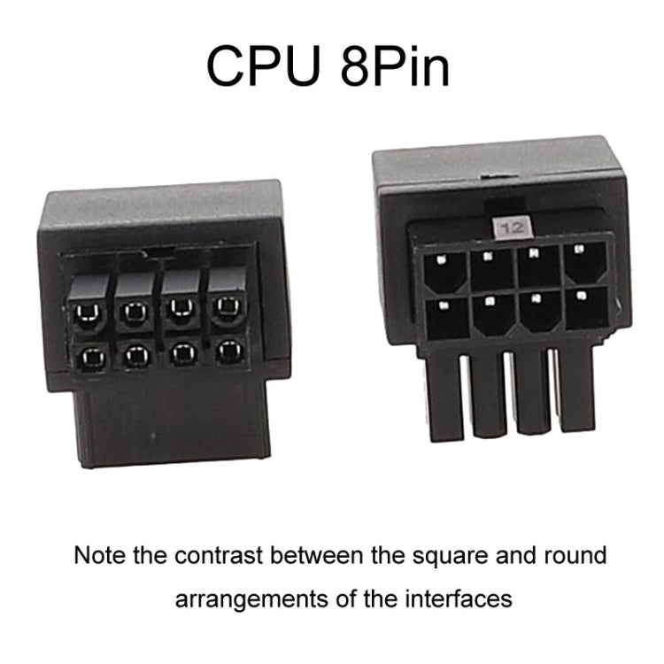 Positive Bend A Type Motherboard CPU 8Pin Power Steering Connector Interface Steering Header 90 Degree Adaptor - HoMEdemic™ 