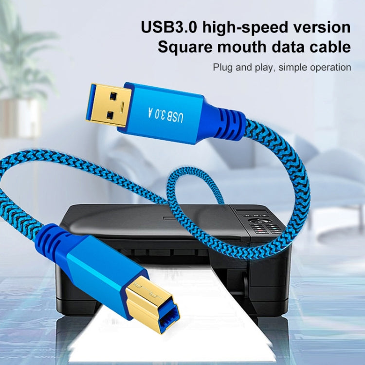 Printer / Hard Disk USB 3.0 A Male to B Male Connector Cable, Length:0.3m(Blue) - HoMEdemic™ 