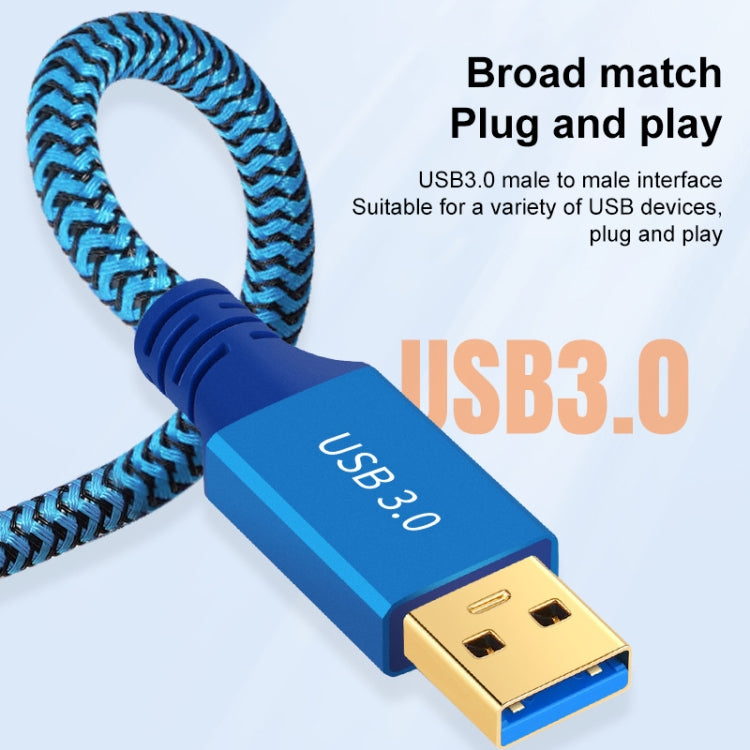Printer / Hard Disk USB 3.0 Male to Male Connector Cable, Length:0.3m(Blue) - HoMEdemic™ 