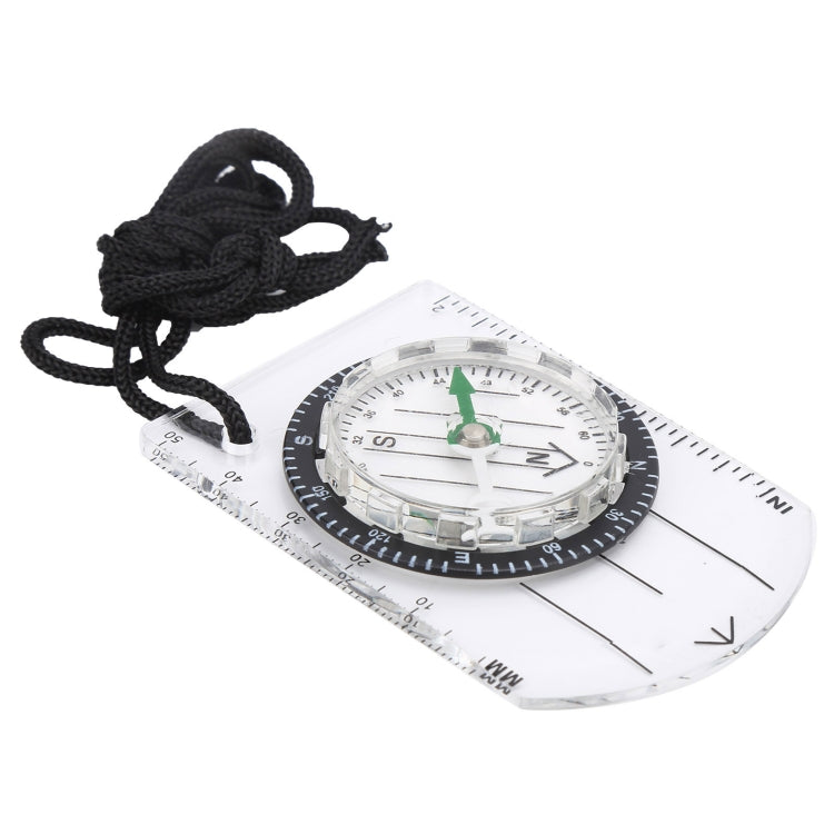 Professional Mini Compass Map Scale Ruler Multifunctional Equipment Outdoor Hiking Camping Survival, Mini - HoMEdemic™ 
