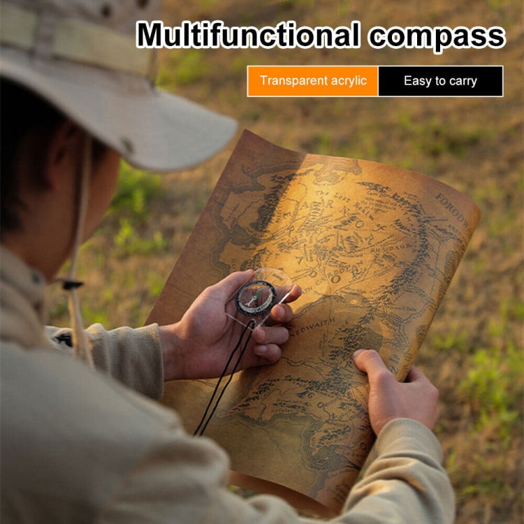 Professional Mini Compass Map Scale Ruler Multifunctional Equipment Outdoor Hiking Camping Survival, Mini - HoMEdemic™ 