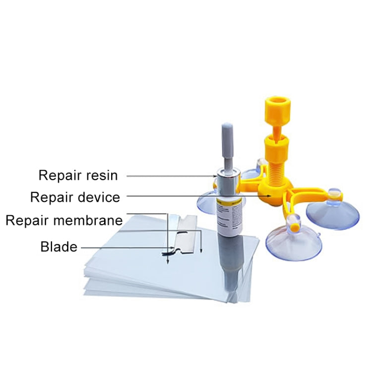 Professional Windscreen Repair Tool Paintless Dent Removal Car Window Windshield Repair Kit Chip Crack Auto Glass, Windscreen Repair Tool, Windscreen Repair Tool (White) - HoMEdemic™