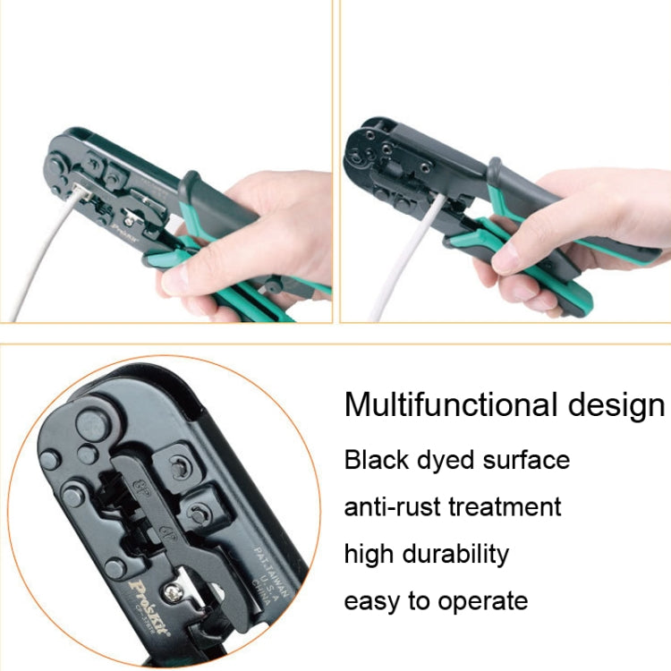 ProsKit CP-376TR 4P/6P/8P Three-Use Network Crimping Pliers - HoMEdemic™ 