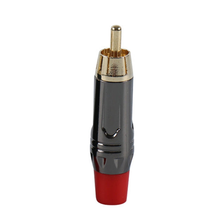 Pure Copper Soldered RCA Male Audio/Video Plug Assembled With AV Lotus Connector(Red) - HoMEdemic™ 