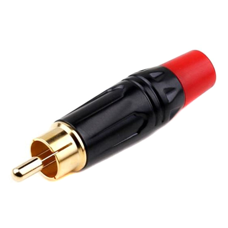 Pure Copper Soldered RCA Male Audio/Video Plug Assembled With AV Lotus Connector(Red) - HoMEdemic™ 