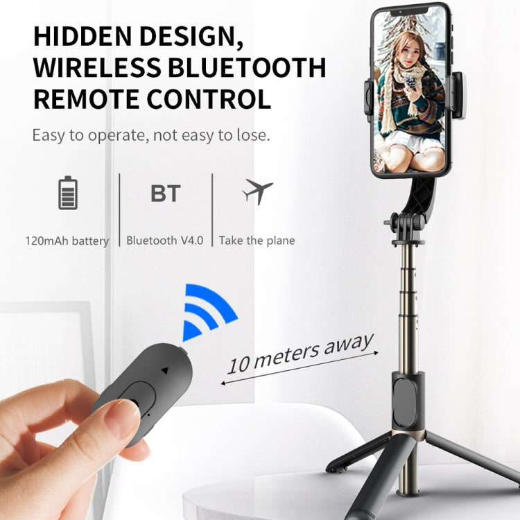 Q08 Gimbal Stabilizer Bluetooth Remote Control Tripod Selfie Stick, Q08 (Black) - HoMEdemic™ 