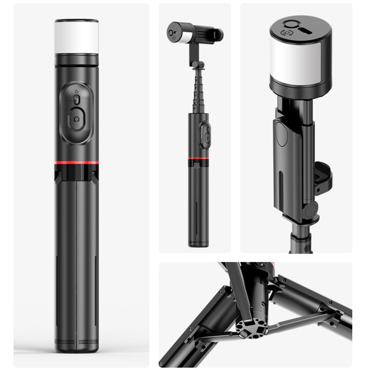 Q12s Bluetooth Remote Control Rotatable Fill Light Tripod Selfie Stick, Q12s - HoMEdemic™ 