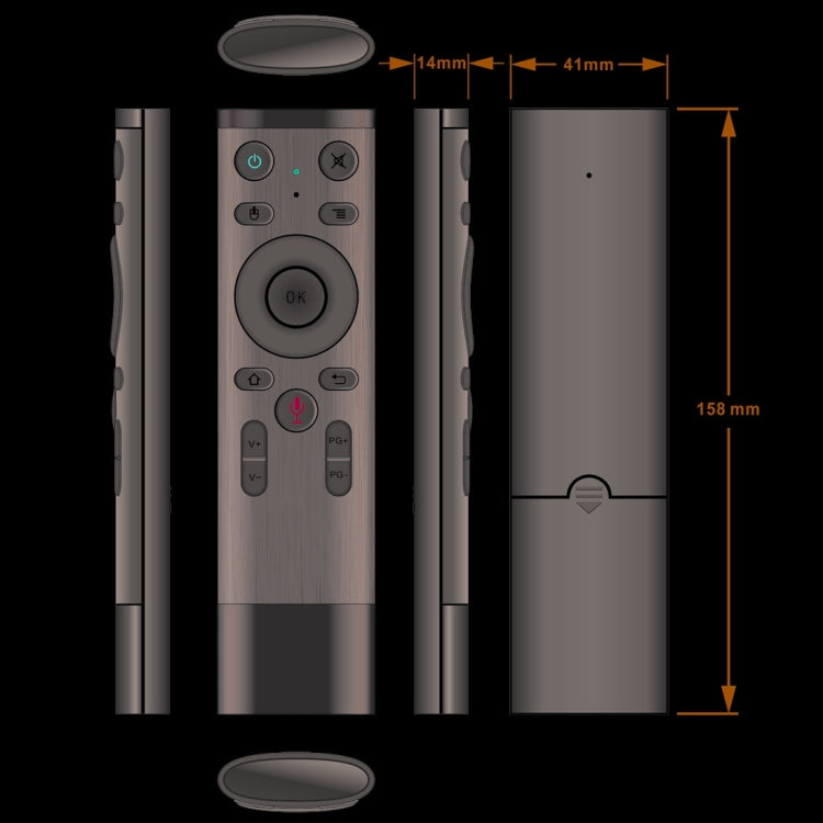 Q5 2.4G RF 3D Brushed Fashion Sense Universal Voice Version Air Mouse Remote Controller - HoMEdemic™ 