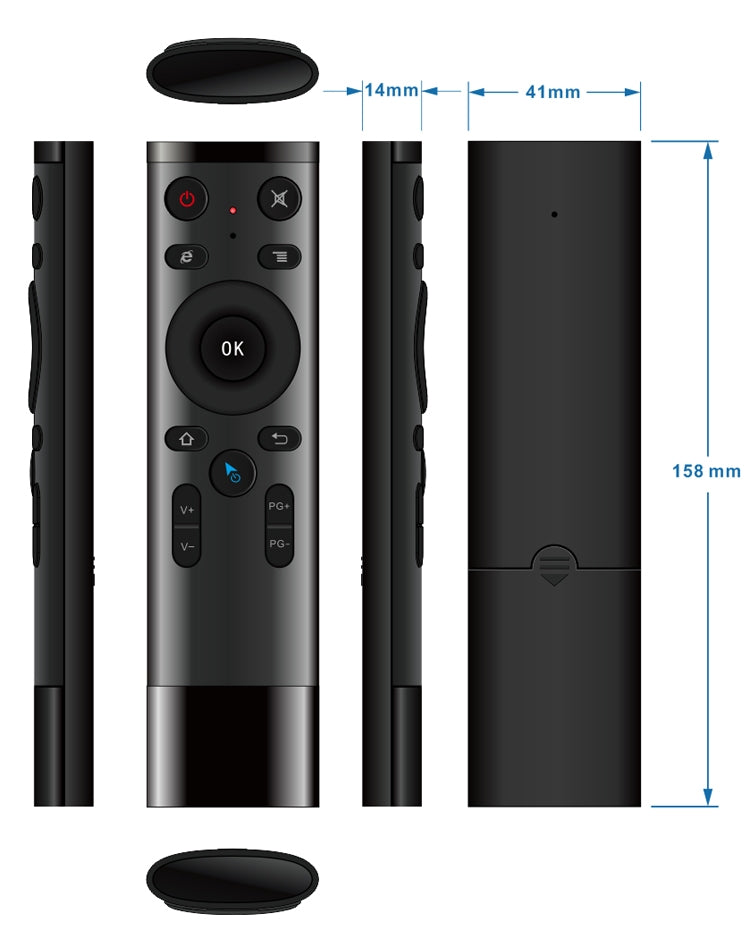 Q5 2.4G RF 3D Brushed Fashion Somatosensory Universal Air Mouse Remote Controller - HoMEdemic™ 