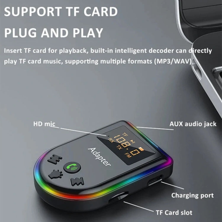 Q7 LED Digital Display Car Bluetooth Receiver HIFI Sound Quality Wireless Audio Adapter - HoMEdemic™ 