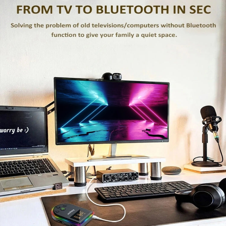 Q7 LED Digital Display Car Bluetooth Receiver HIFI Sound Quality Wireless Audio Adapter - HoMEdemic™ 