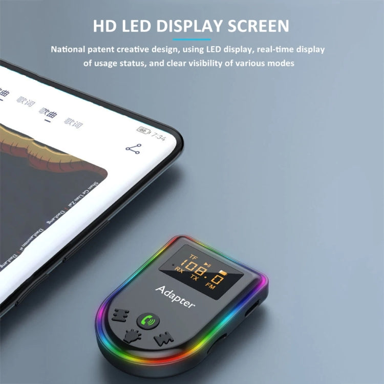 Q7 LED Digital Display Car Bluetooth Receiver HIFI Sound Quality Wireless Audio Adapter - HoMEdemic™ 