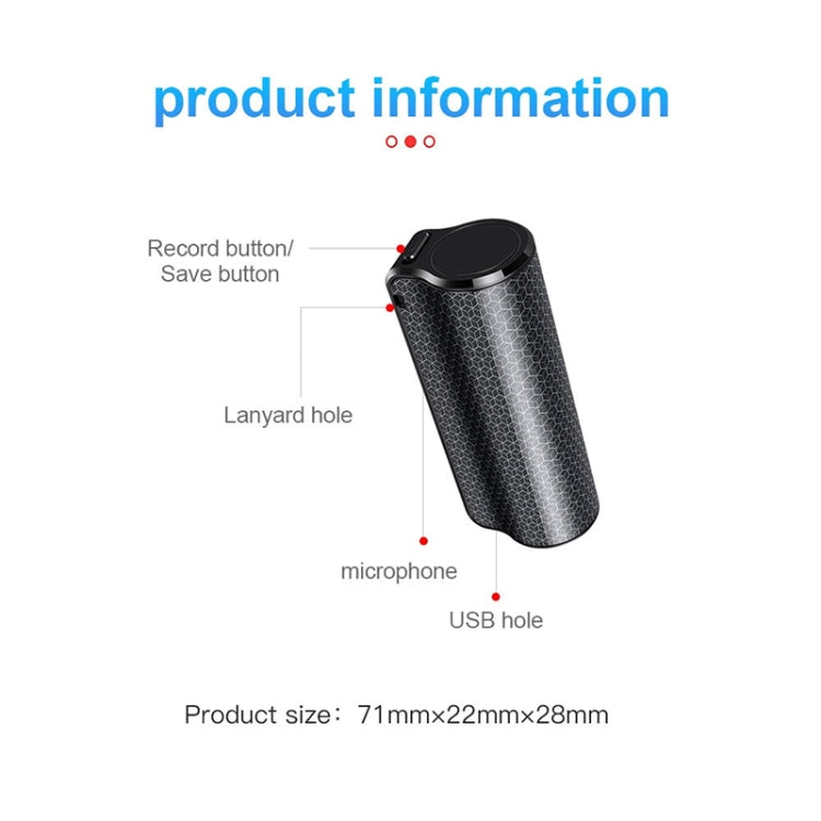 Q70 16GB Smart HD Noise Reduction Voice Control Recording Pen - HoMEdemic™ 