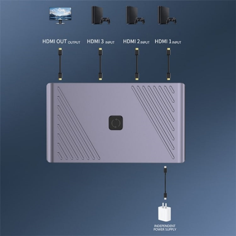 Q803 For TV / Monitor / Camera 8K HDMI 3-in-1-out Switch Converter with USB-C 5V Port - HoMEdemic™ 