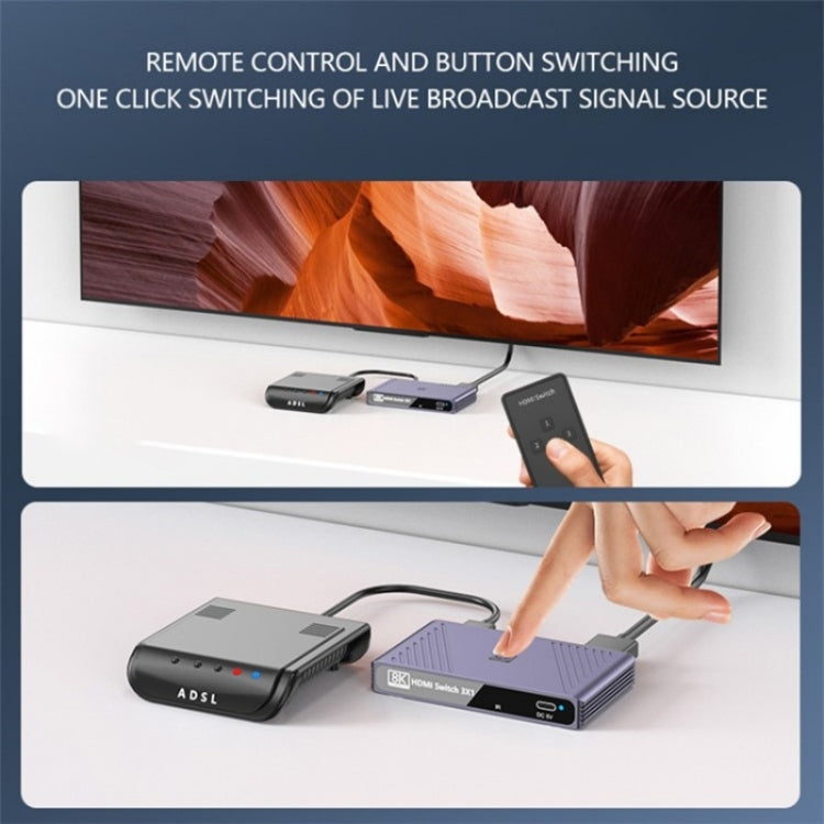 Q803 For TV / Monitor / Camera 8K HDMI 3-in-1-out Switch Converter with USB-C 5V Port - HoMEdemic™ 
