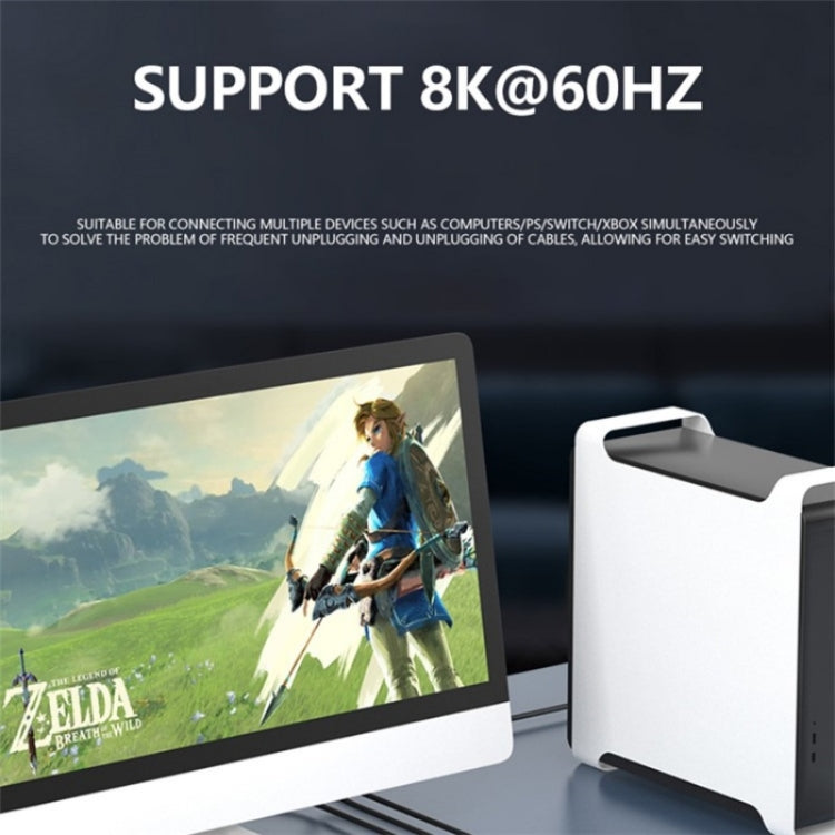 Q803 For TV / Monitor / Camera 8K HDMI 3-in-1-out Switch Converter with USB-C 5V Port - HoMEdemic™ 