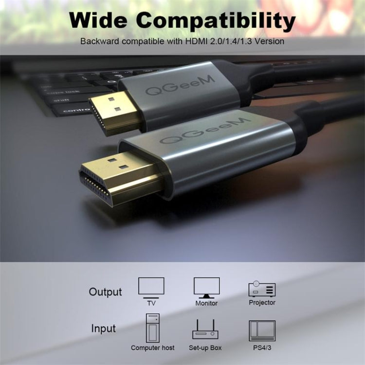 QGeeM QG-AV17 HDMI To HDMI Connection Cable Support 8K&60Hz 1m Length - HoMEdemic™ 