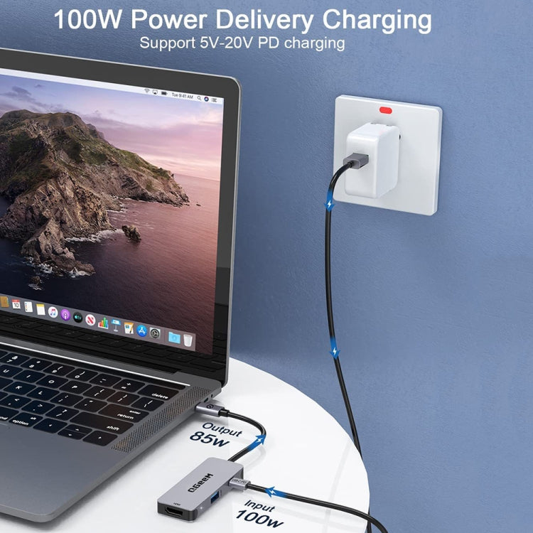 QGeeM UH03-1 USB3.0 Multifunctional Docking Station Type-C PD100W HUB(3 in 1) - HoMEdemic™ 