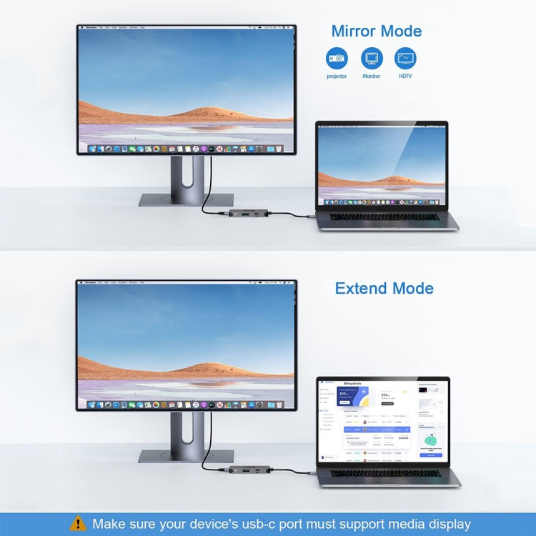 QGeeM UH03-1 USB3.0 Multifunctional Docking Station Type-C PD100W HUB(3 in 1) - HoMEdemic™ 