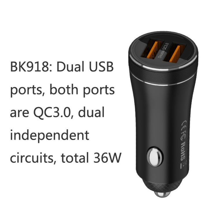 QIAKEY BK918 Dual Ports Fast Charge Car Charger - HoMEdemic™ 