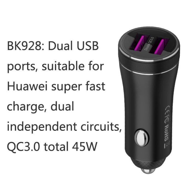 QIAKEY BK928 Dual Ports Fast Charge Car Charger - HoMEdemic™ 