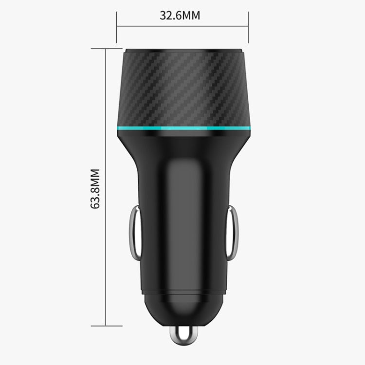 QIAKEY Dual Fast Charging Charger One To Two Cigarette Lighter, Size: TH218 36W(Black) - HoMEdemic™ 