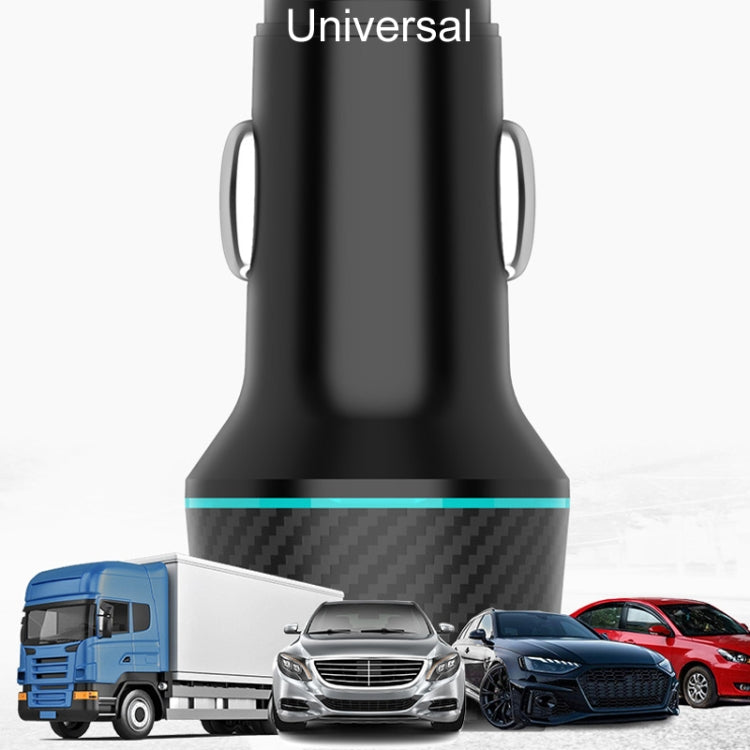 QIAKEY Dual Fast Charging Charger One To Two Cigarette Lighter, Size: TH218 36W(Black) - HoMEdemic™ 