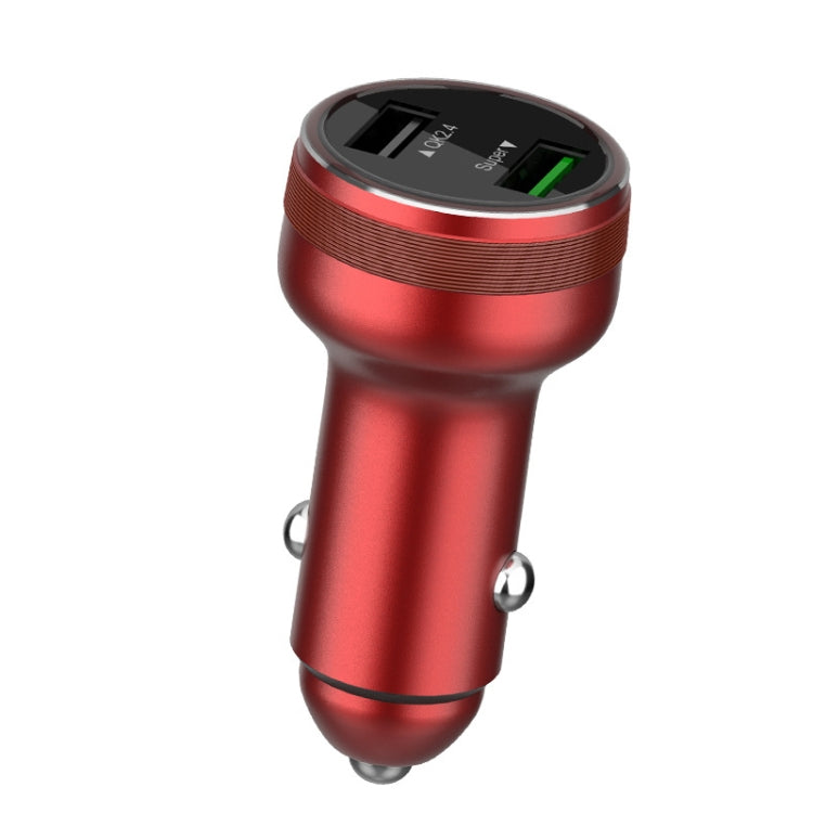 QIAKEY GX739 Dual USB Fast Charge Car Charger(Red) - HoMEdemic™ 