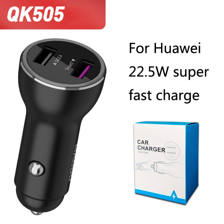 QIAKEY QK505 Dual Ports Fast Charge Car Charger(Black) - HoMEdemic™ 