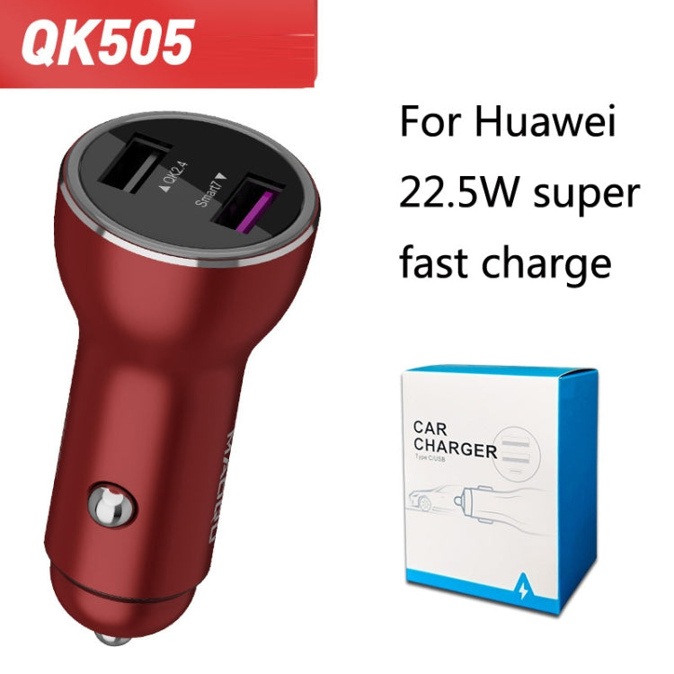 QIAKEY QK505 Dual Ports Fast Charge Car Charger(Red) - HoMEdemic™ 