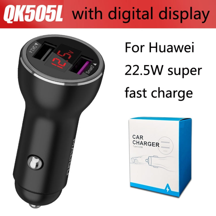 QIAKEY QK505L Dual Ports Fast Charge Car Charger(Black) - HoMEdemic™ 