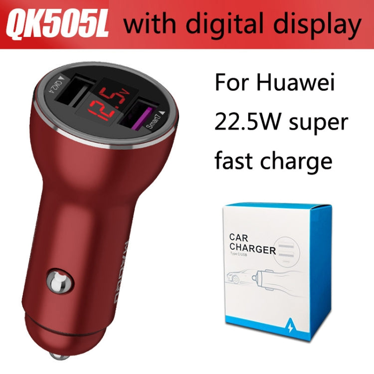 QIAKEY QK505L Dual Ports Fast Charge Car Charger(Red) - HoMEdemic™ 