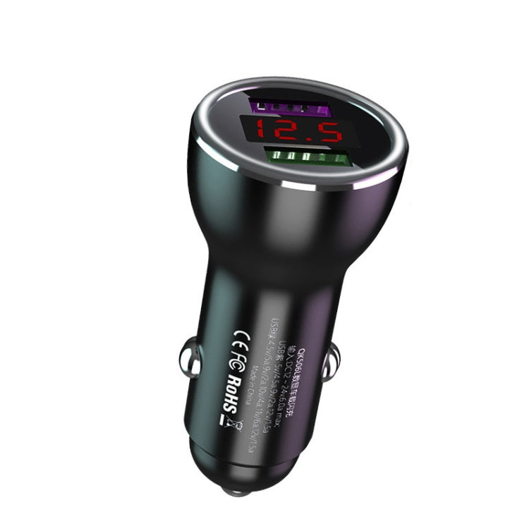 QIAKEY QK506L Dual Ports Fast Charge Car Charger(Black) - HoMEdemic™ 