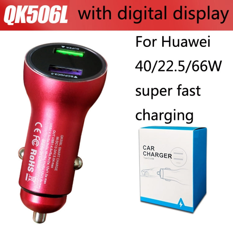 QIAKEY QK506L Dual Ports Fast Charge Car Charger(Red) - HoMEdemic™ 